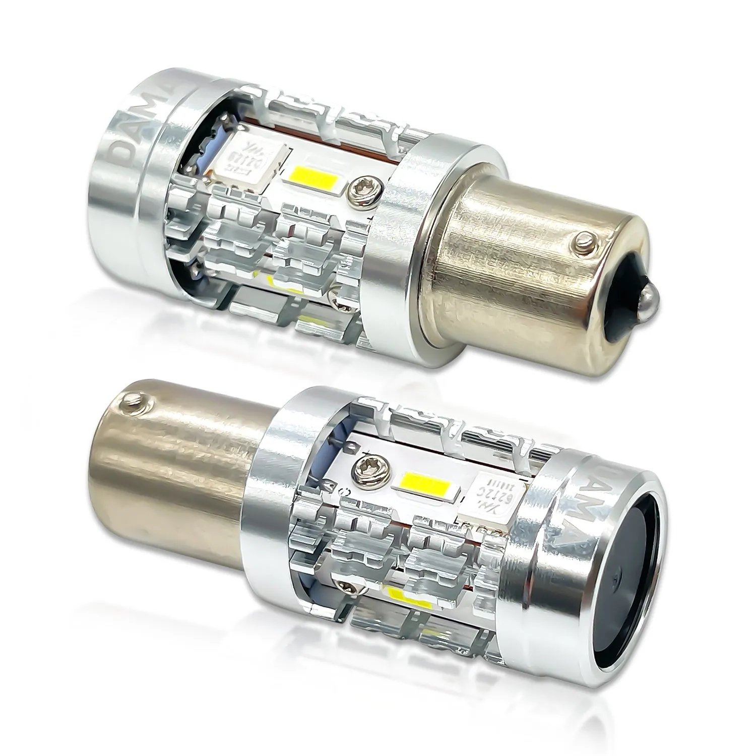 1156: DAMA High Power White / Amber LED Bulbs w/ CANbus | Pack of 2