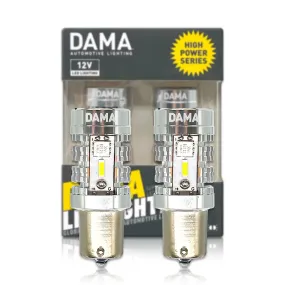 1156: DAMA High Power White / Amber LED Bulbs w/ CANbus | Pack of 2