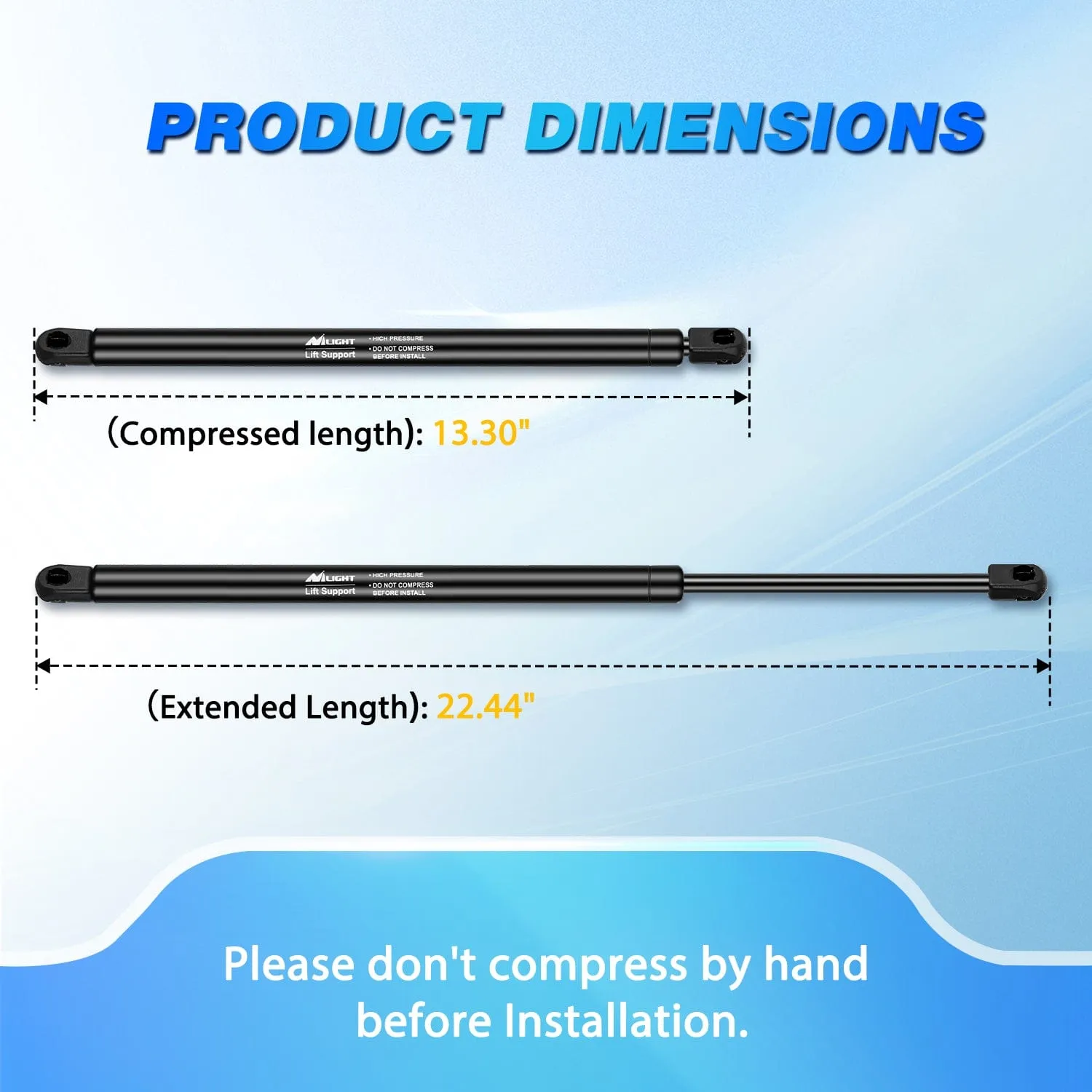 2 PCS Lift Support Struts Replacement for Acura MDX 2007-2013 Front Hood Gas Springs Shock Rods