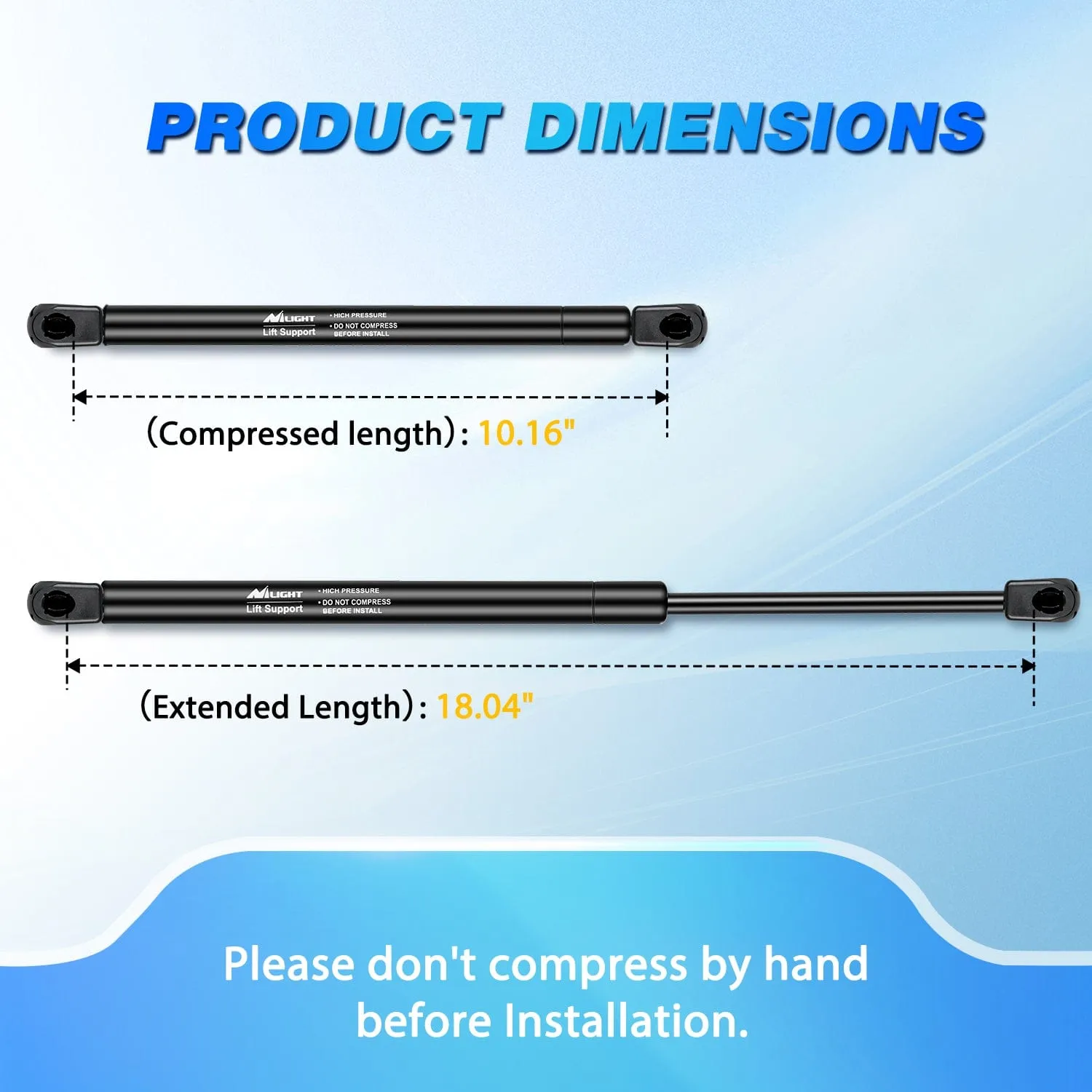 2 PCS Lift Support Struts Replacement for Dodge Ram 2500 3500 4500 2010-2017 Front Hood Gas Springs Shock Rods