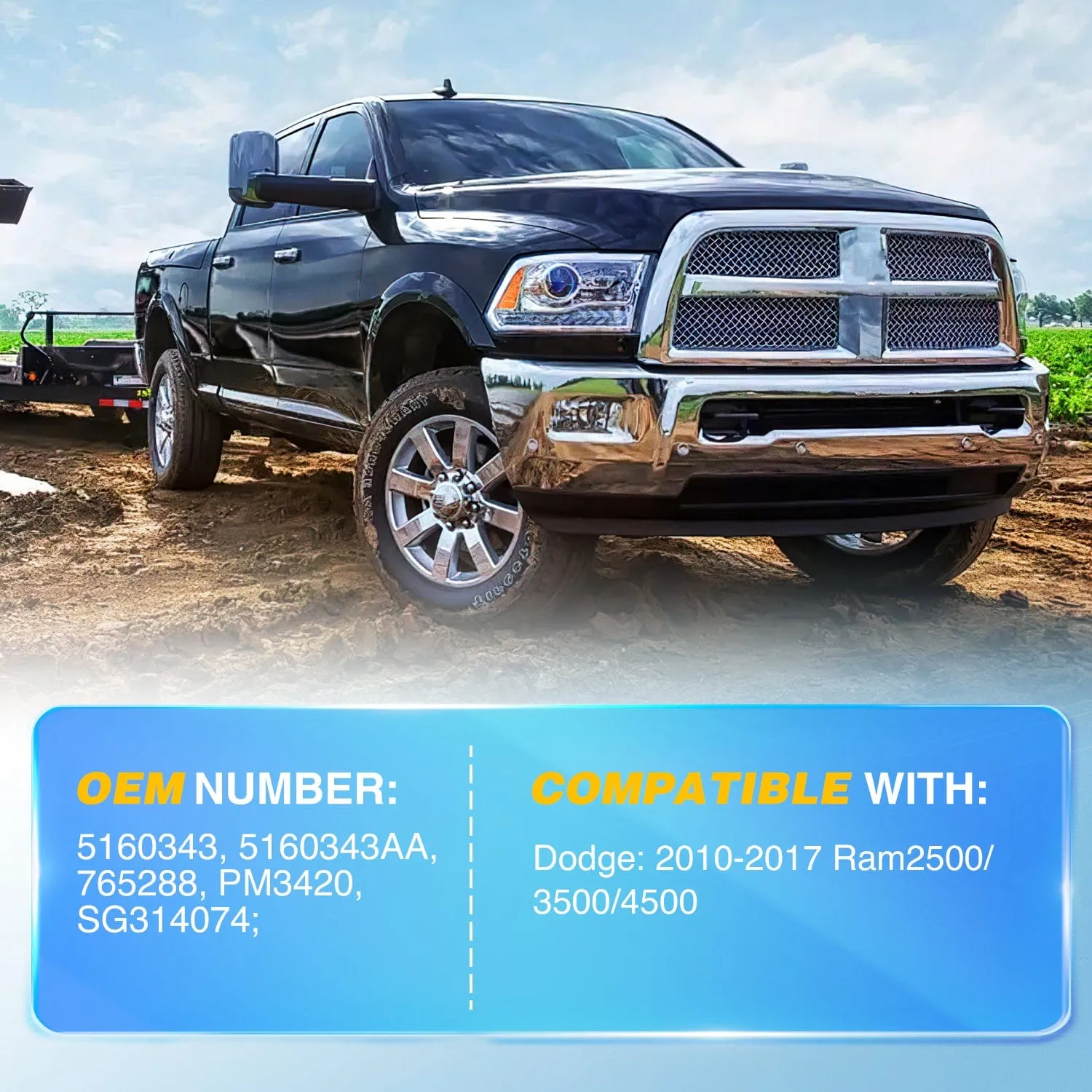 2 PCS Lift Support Struts Replacement for Dodge Ram 2500 3500 4500 2010-2017 Front Hood Gas Springs Shock Rods