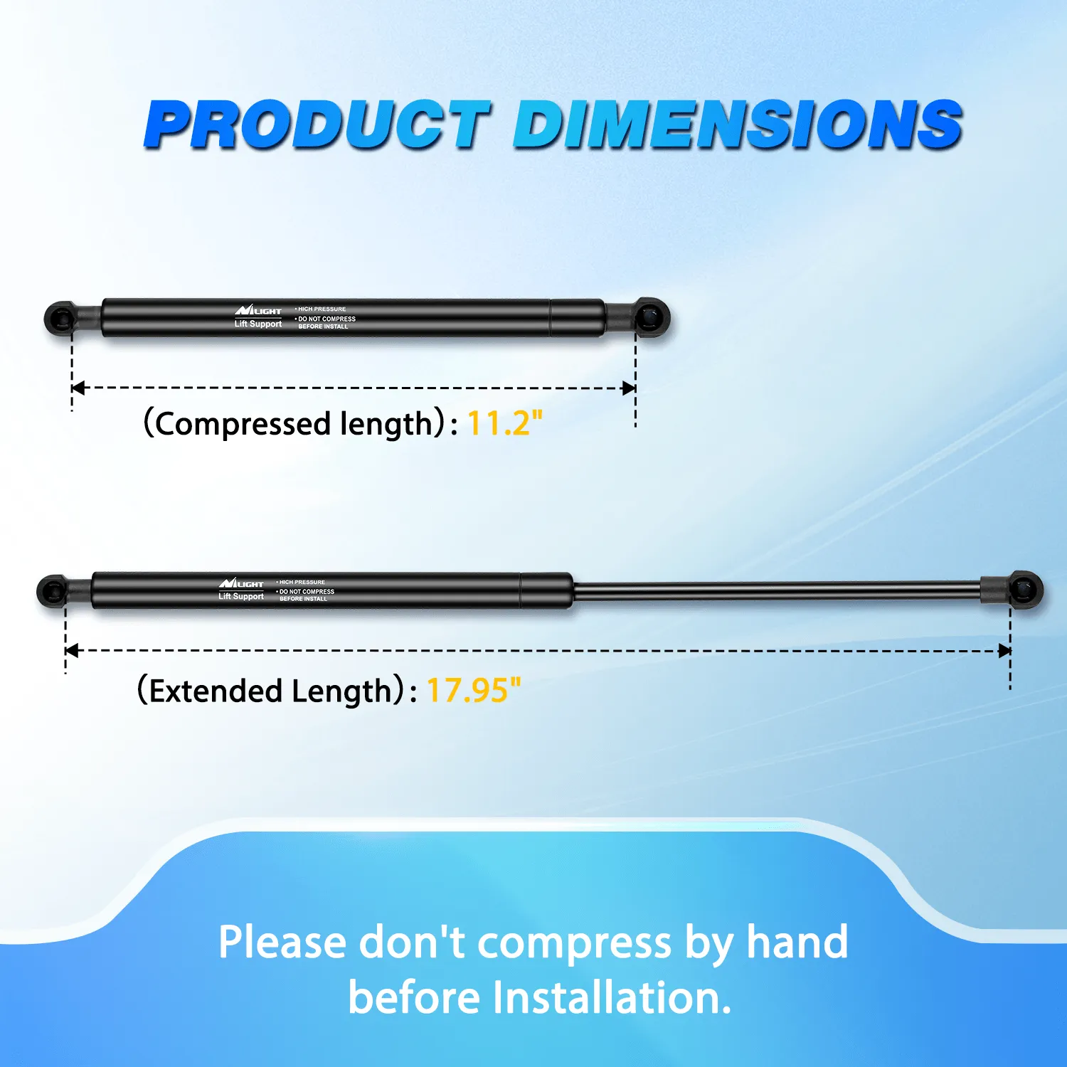 2 PCS Lift Support Struts Replacement for Toyota 4Runner 2003-2009 Front Hood Gas Springs Shock Rods