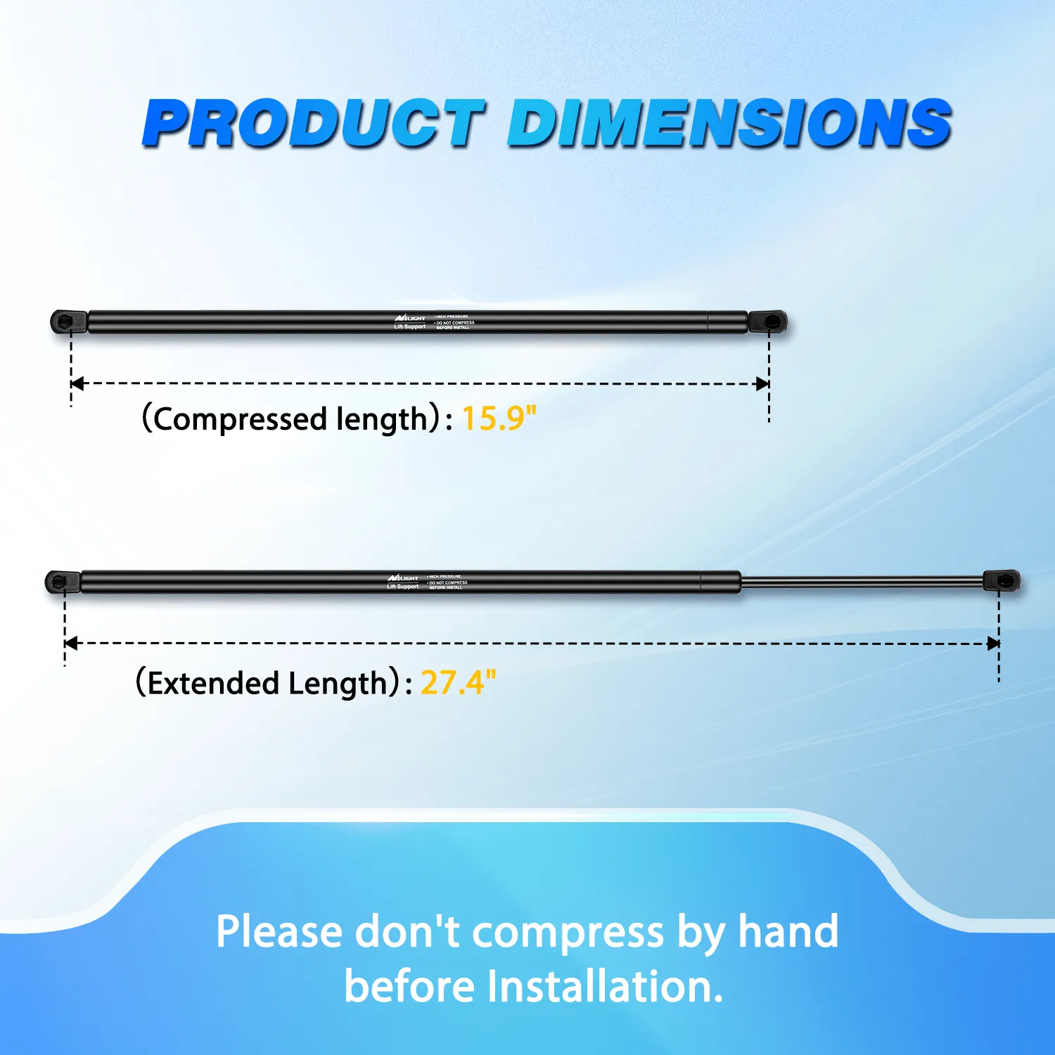2 PCS Lift Support Struts Replacement for Toyota Camry 2007 2008 2009 2010 2011 Front Hood Gas Springs Shock Rods
