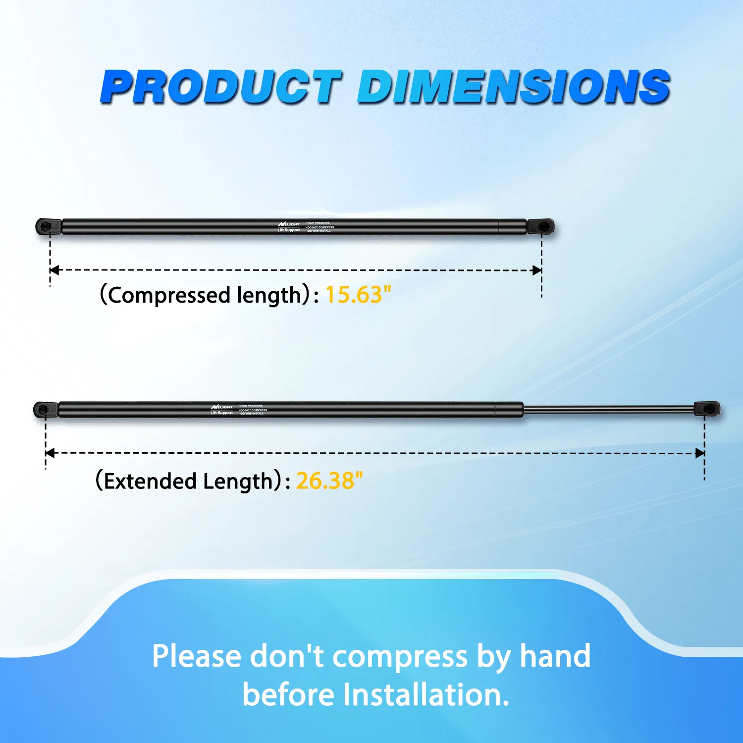 2 PCS Lift Support Struts Replacement for Toyota Camry 2012 2013 2014 2015 2016 Front Hood Gas Springs Shock Rods