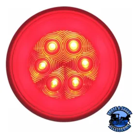 21 LED 4" Round GloLight (Stop, Turn & Tail) - Red LED/Clear Lens