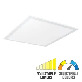 2x2 LED Flat Panel Light, 40 Watts Adjustable, 35K/40K/50K, 120/277V