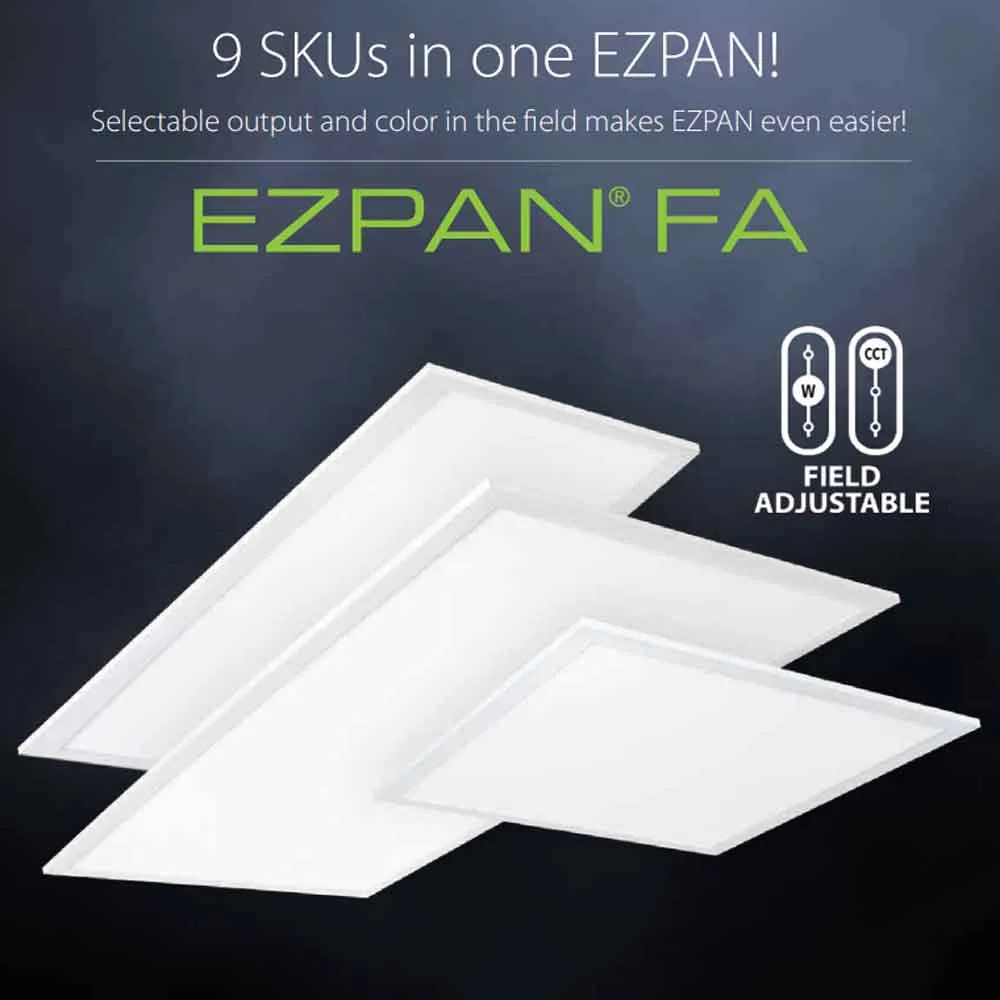 2x2 LED Flat Panel Light, 40 Watts Adjustable, 35K/40K/50K, 120/277V