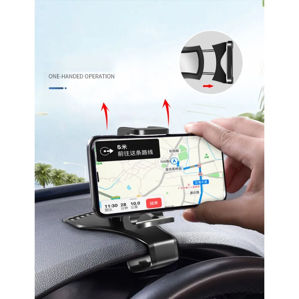 3 in 1 Car GPS Smartphone Holder: Dashboard / Visor Clamp   AC Grid Clip for Freetel Samurai Rei / Arsenal VR One - Black