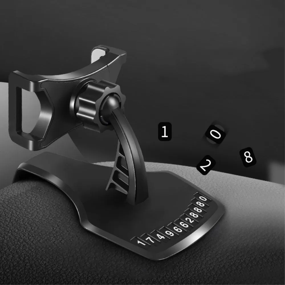 3 in 1 Car GPS Smartphone Holder: Dashboard / Visor Clamp   AC Grid Clip for Freetel Samurai Rei / Arsenal VR One - Black