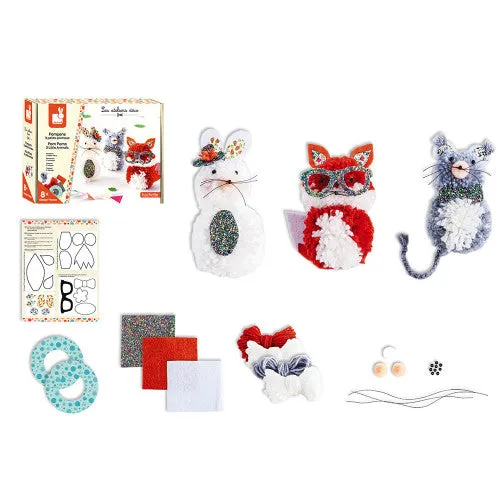 3 Little Animals Pom Pom Kit