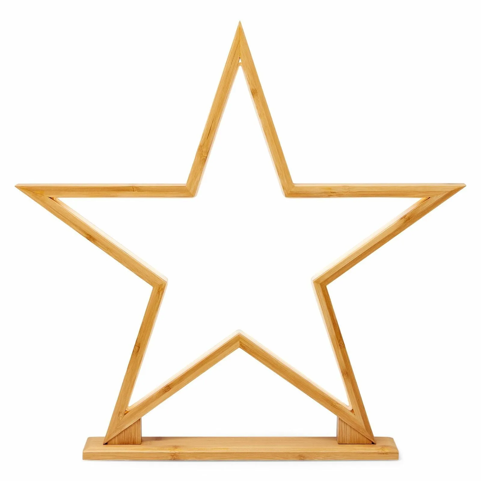 4x 52cm Bamboo Star Lamp - Table Light - Natural Decor