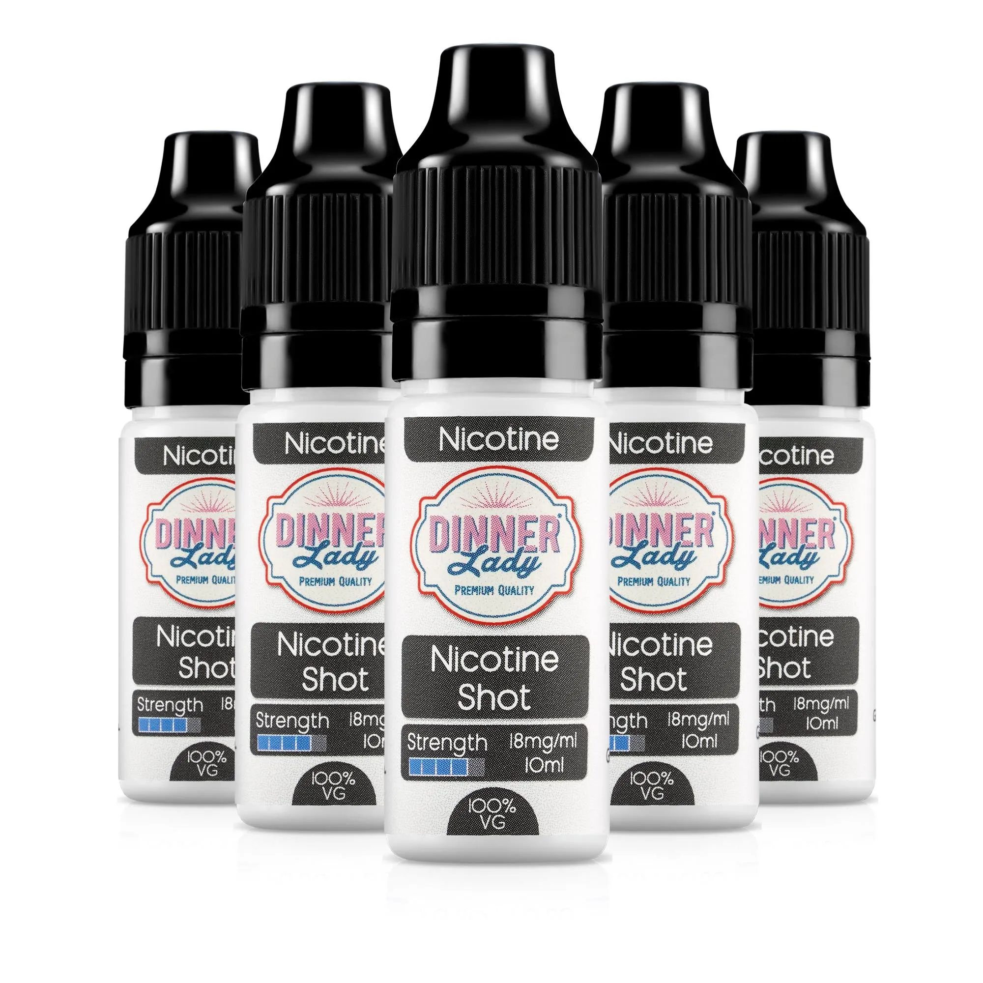 5 Bottles - Nicotine Shot 10ml 18mg