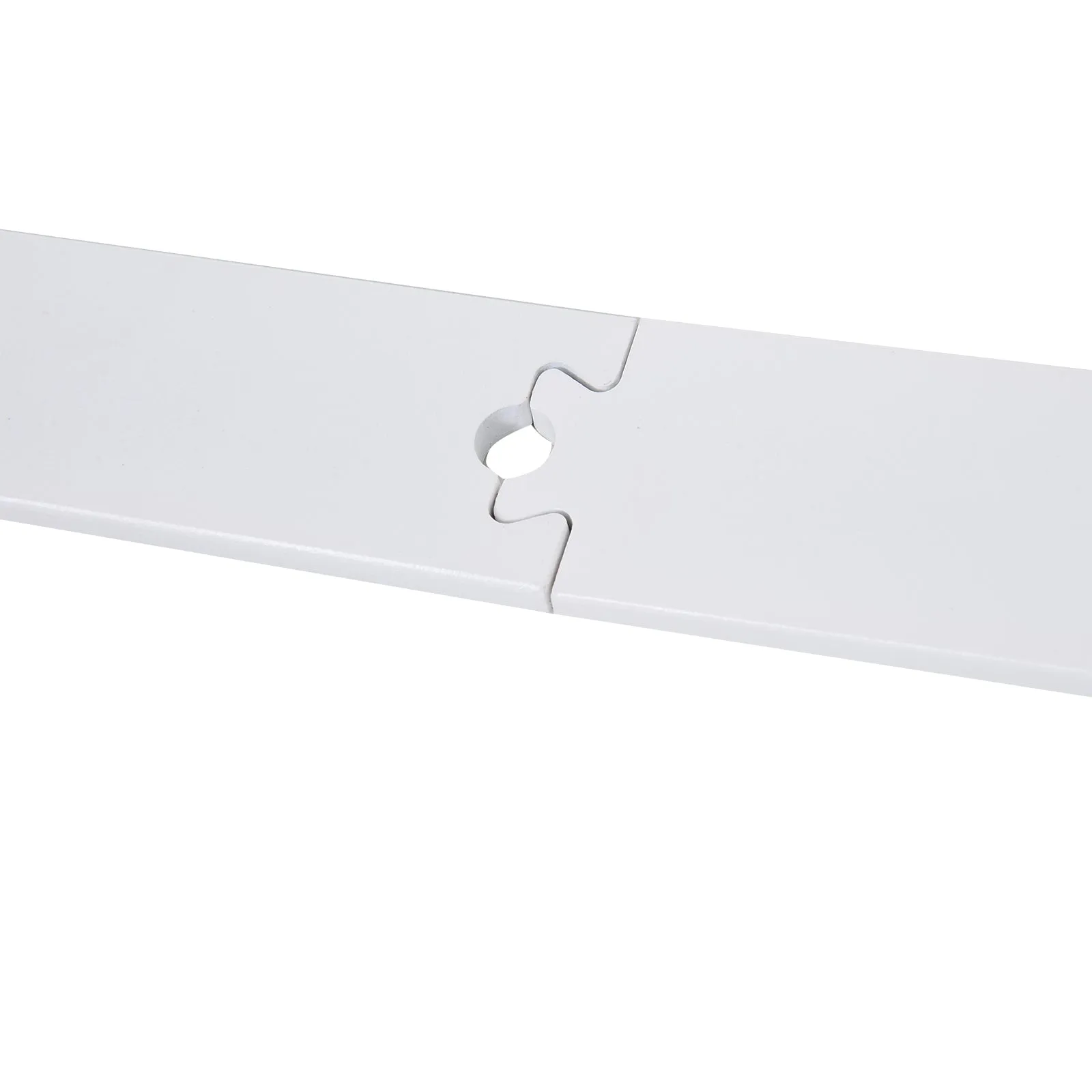 6ft Modern Carbon Steel Sliding Door Track Kit White