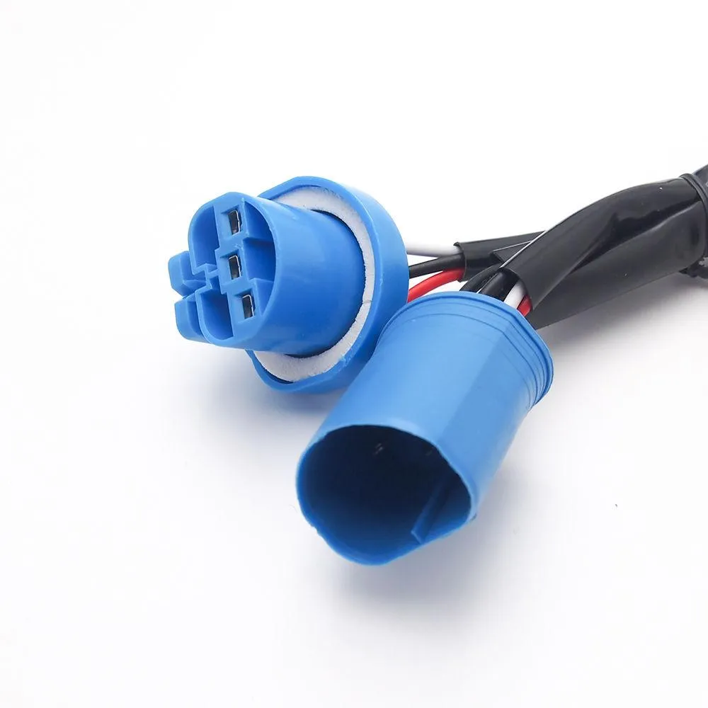 9007 (HB5) HID & LED 50W 6Ohm Resistor Relay Kit Wiring Harness Adapter