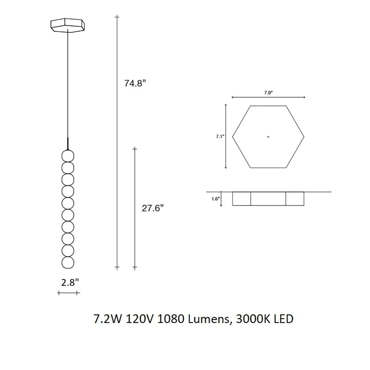 Abacus LED Pendant Light