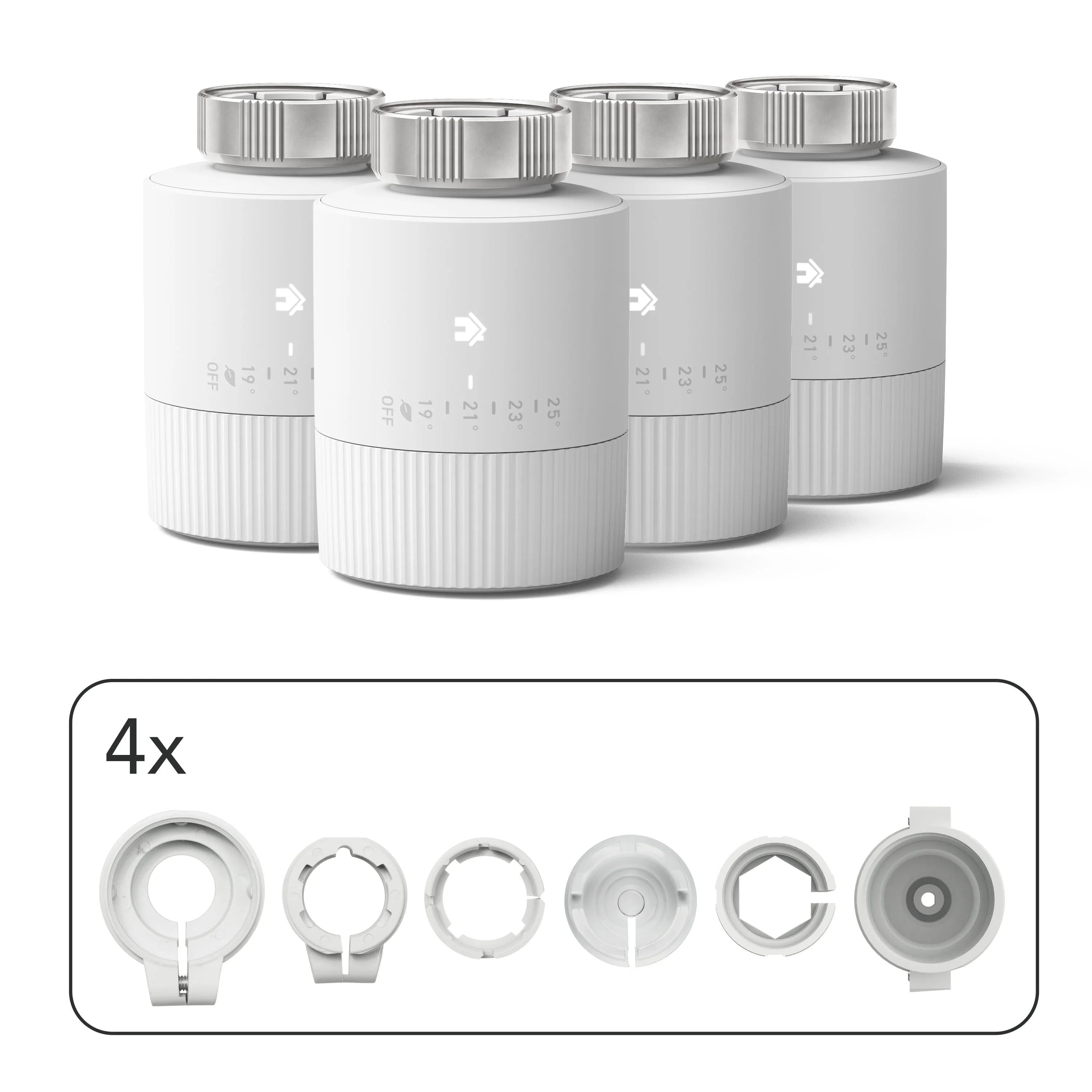 Add-on - tado° Smart Radiator Thermostat Basic - Quattro Pack for Multi-Room Control