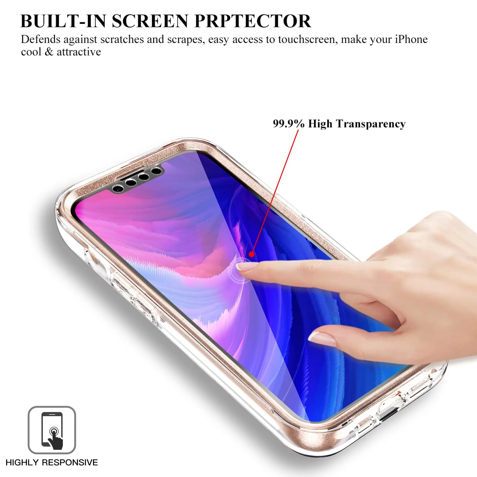 Apple iPhone 13 Pro Case  Air Pods 3rd Generation Case | Marble Shockproof Bumper Stylish Slim Phone Cases | Pink