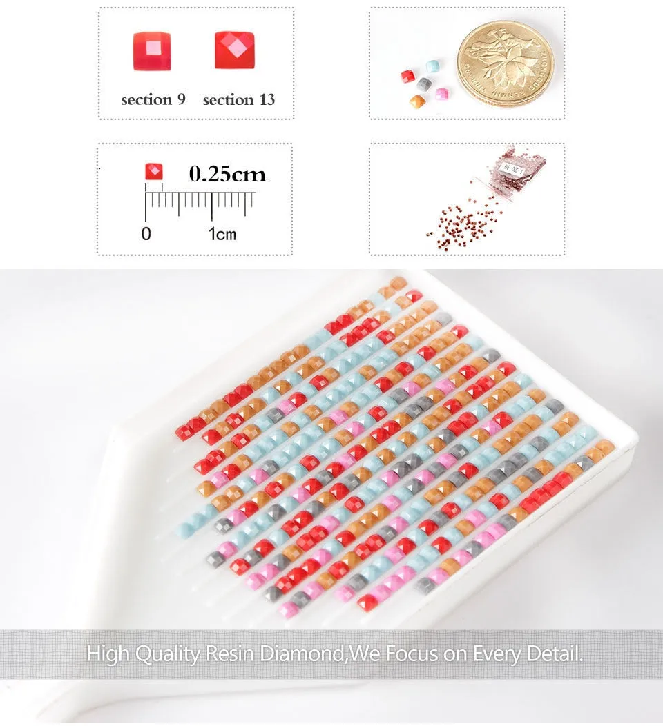 Beautiful Colored Roses | Floral Diamond Painting Kit | Full Round/Square Drill 5D Rhinestones Embroidery | DIY Diamond Kit
