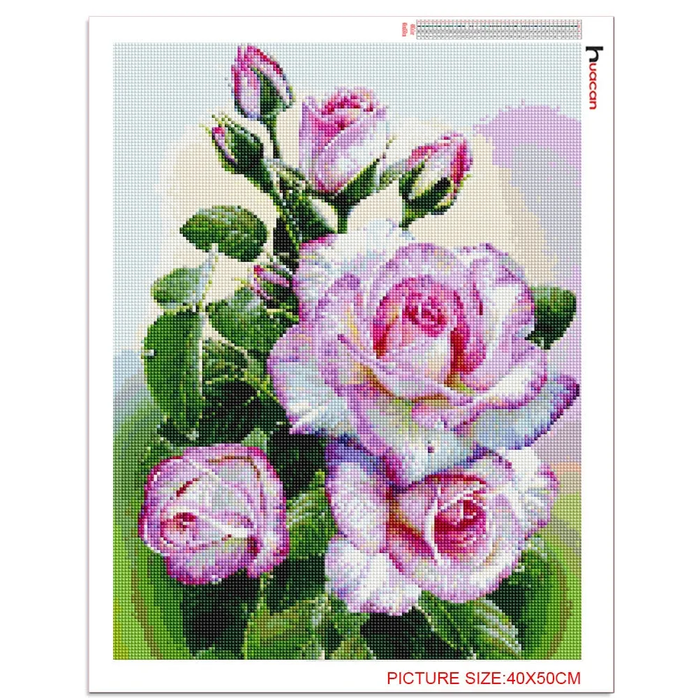 Beautiful Colored Roses | Floral Diamond Painting Kit | Full Round/Square Drill 5D Rhinestones Embroidery | DIY Diamond Kit