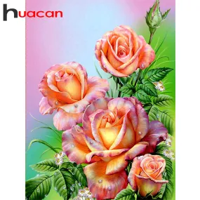 Beautiful Colored Roses | Floral Diamond Painting Kit | Full Round/Square Drill 5D Rhinestones Embroidery | DIY Diamond Kit