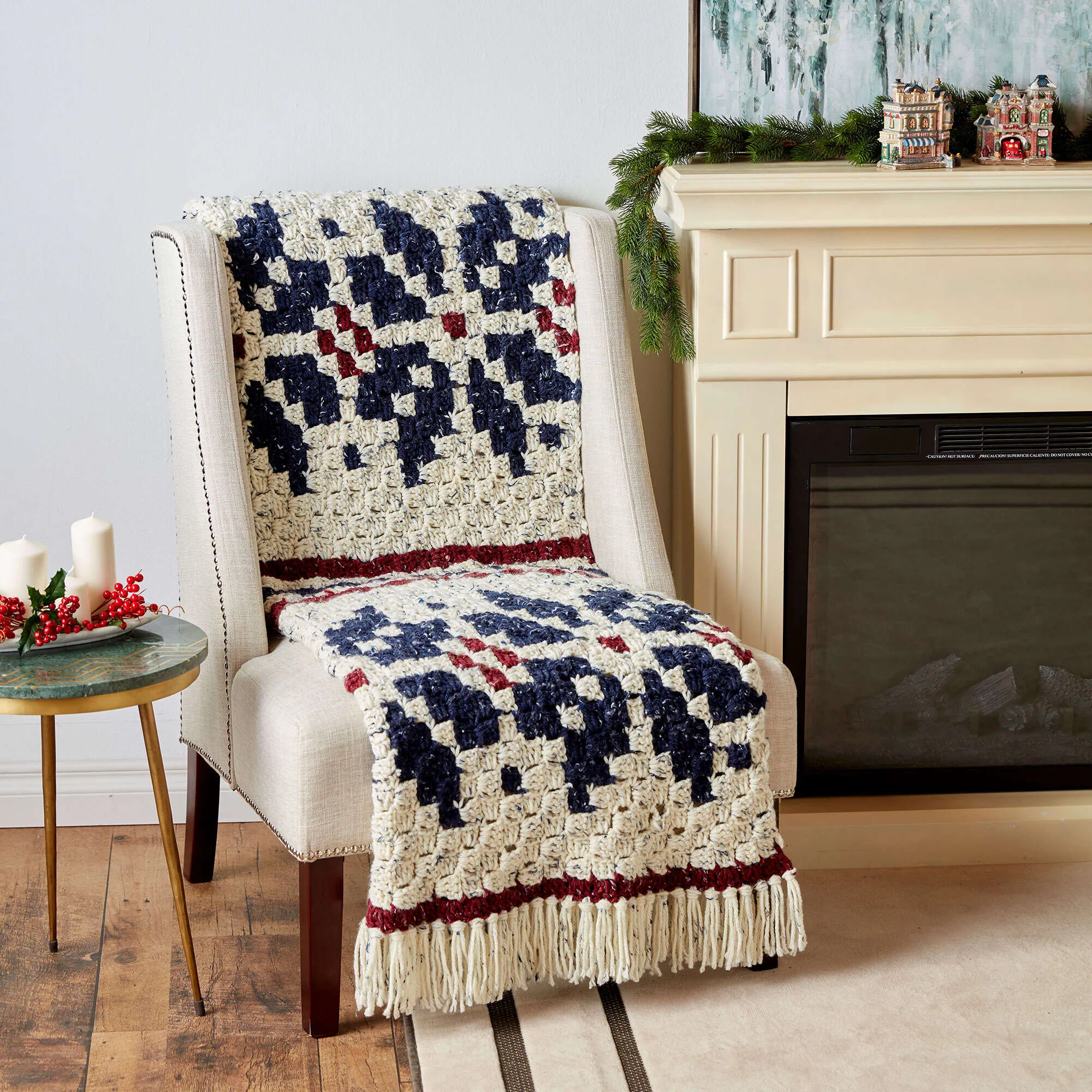 Bernat Crochet C2C Nordic Motif Blanket