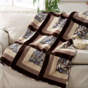 Bernat Knit Mitered Squares Afghan