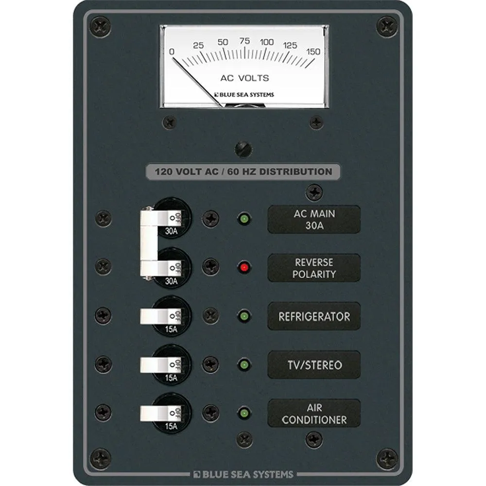 Blue Sea 8043 AC Main  3 Positions Toggle Circuit Breaker Panel - White Switches [8043]