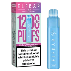 Blueberry Cherry Cranberry Elfbar 1200 Pod Kit