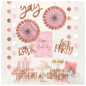 Blush Birthday - Room Decorating Kit, 12 Count