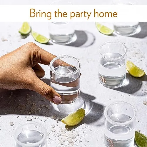 BOROSIL Shot Glasses, Borosilicate Glass, 60 ml, Set of 6, for Home Bar, for Shot, Wine Tasting, Vodka, Tequila, Liquor