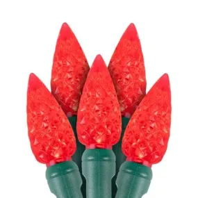 C6 LED Christmas Lights 100L Red