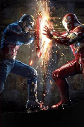 Captain America And Iron Man - Superhero Diamond Painting, Full Round Square 5D Diamonds