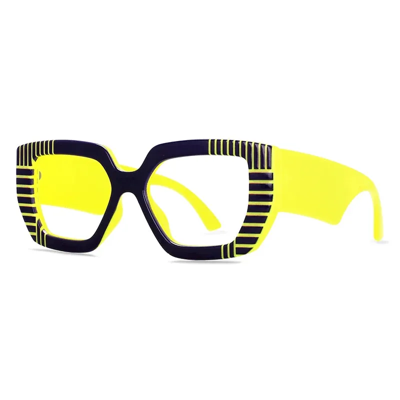 CCspace Women's Full Rim Large Square Plastic Reading Glasses R57095