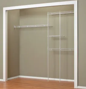 ClosetMaid 1628 Closet Organizer Kit, Steel, White, Vinyl-Coated :EA: QUANTITY: 1