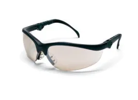 Crews Klondike Plus Safety Glasses With Black Frame And Clear Polycarbonate Duramass AF4 Anti-Scratch Anti-Fog Indoor/Outdoor Mirror Lens