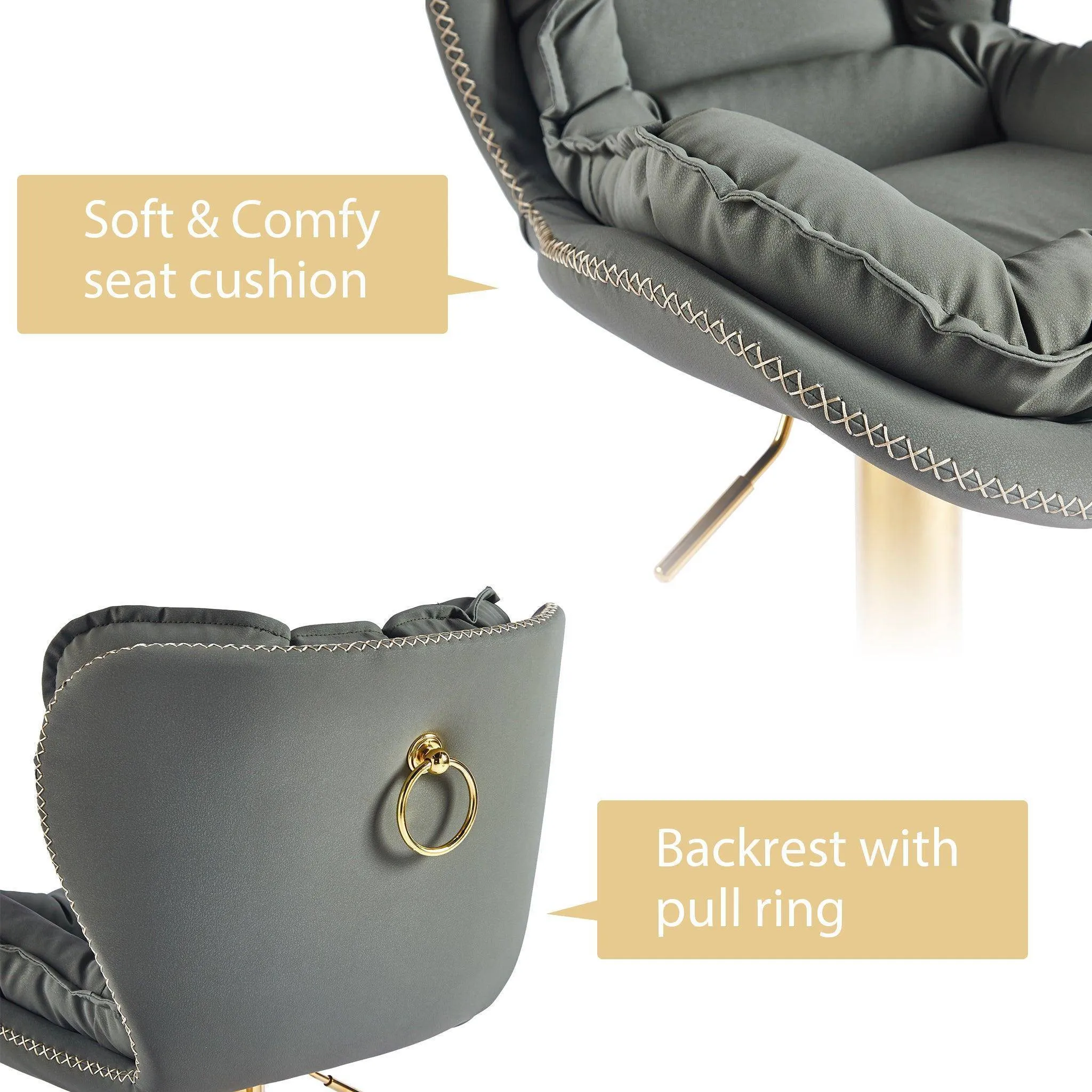 Dahlia Gold Plate Bar stool 2-in-1 box - CR-KJC097