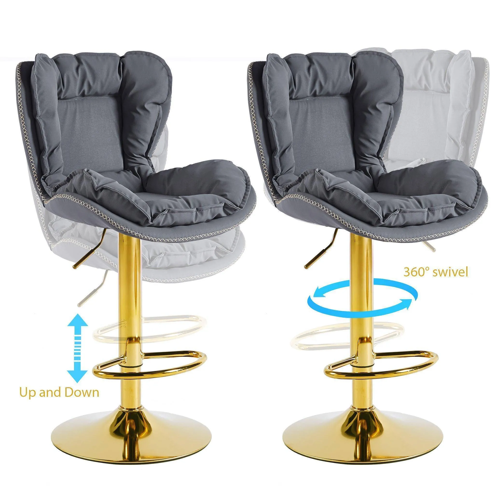Dahlia Gold Plate Bar stool 2-in-1 box - CR-KJC097