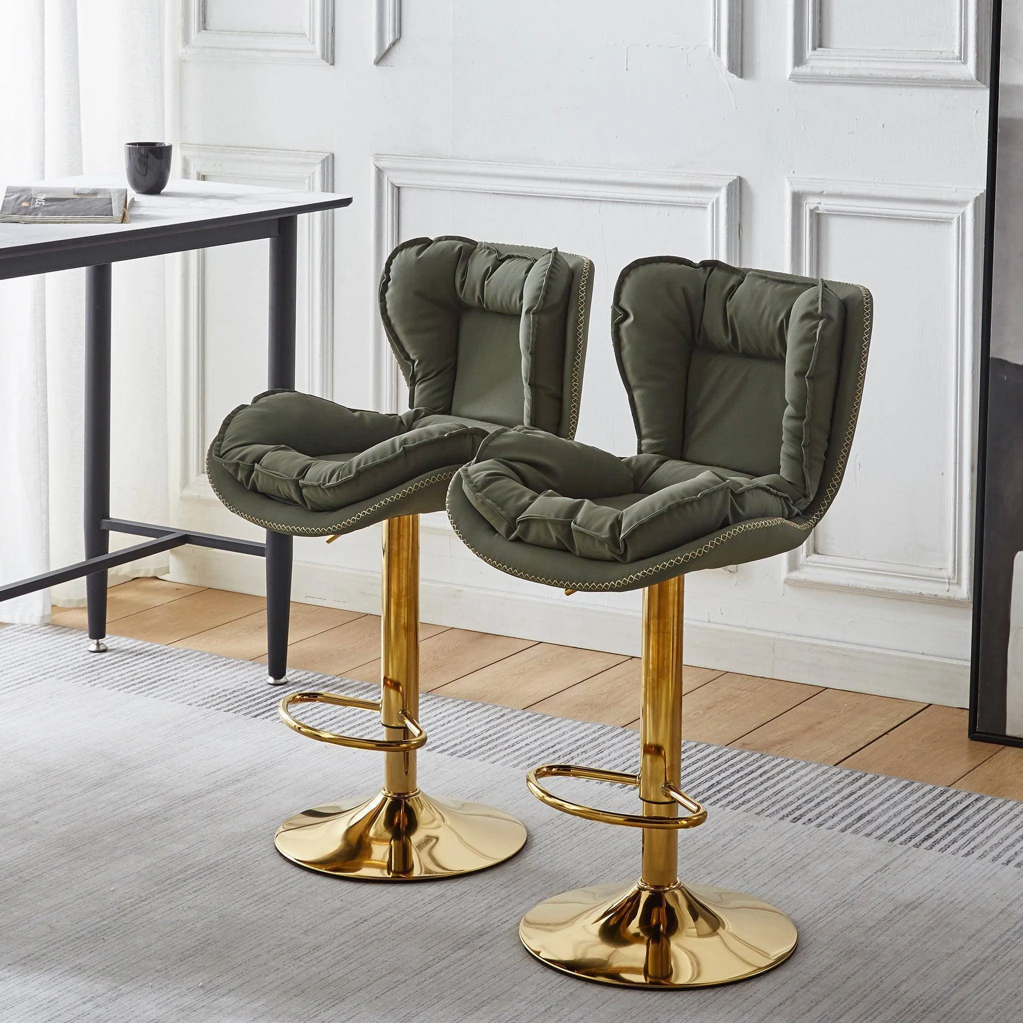 Dahlia Gold Plate Bar stool 2-in-1 box - CR-KJC097