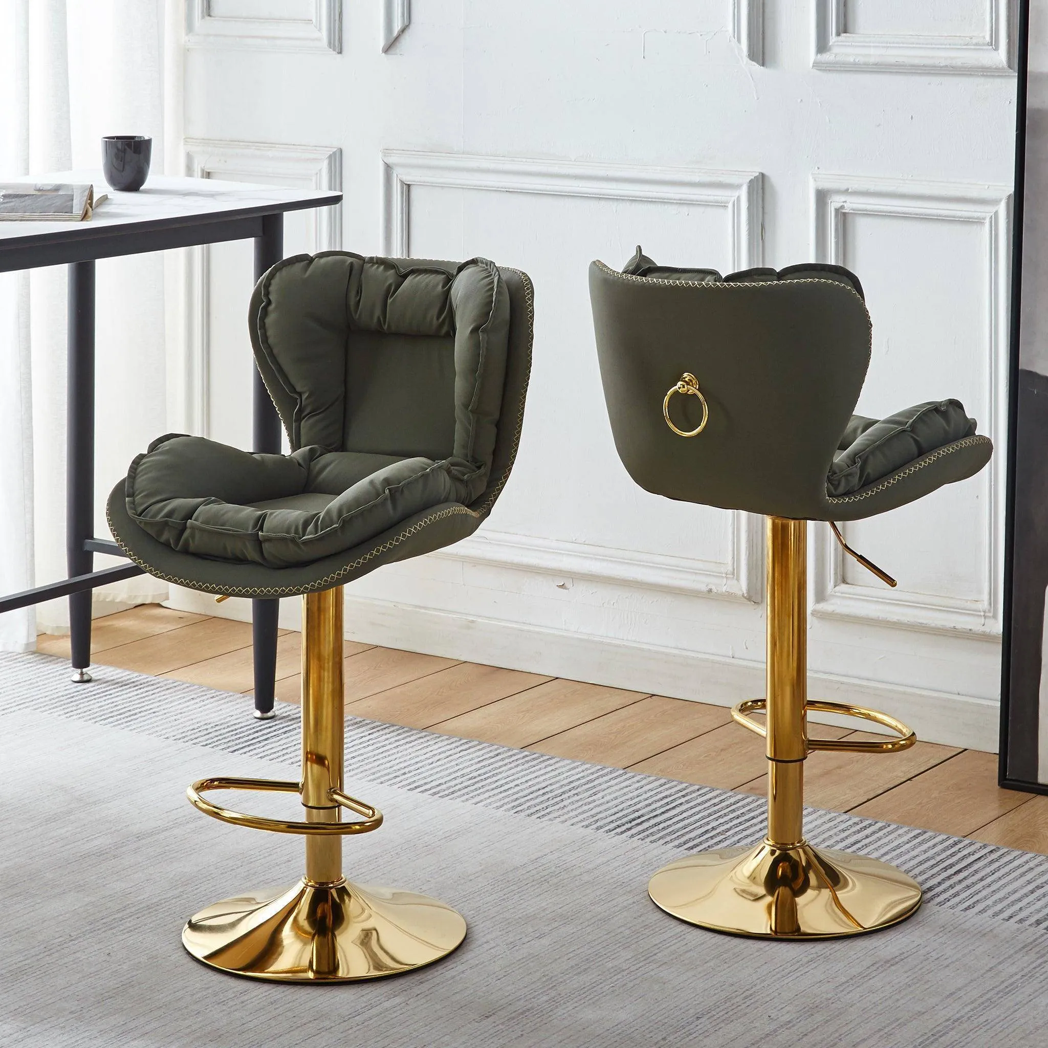 Dahlia Gold Plate Bar stool 2-in-1 box - CR-KJC097