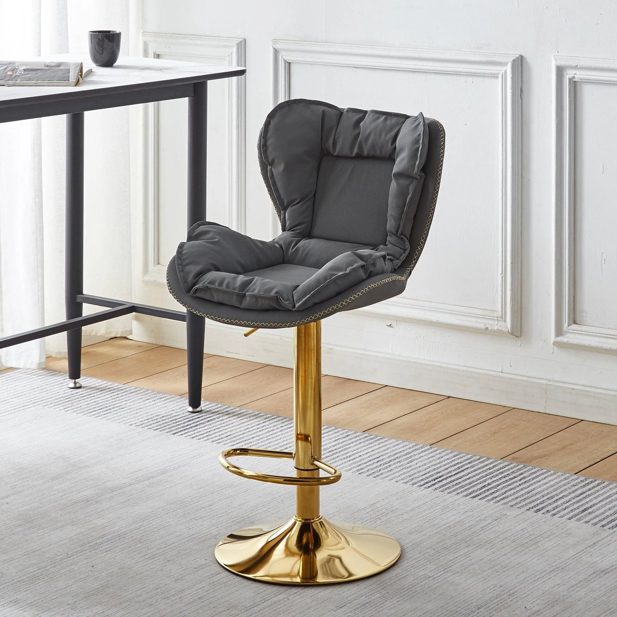 Dahlia Gold Plate Bar stool 2-in-1 box - CR-KJC097