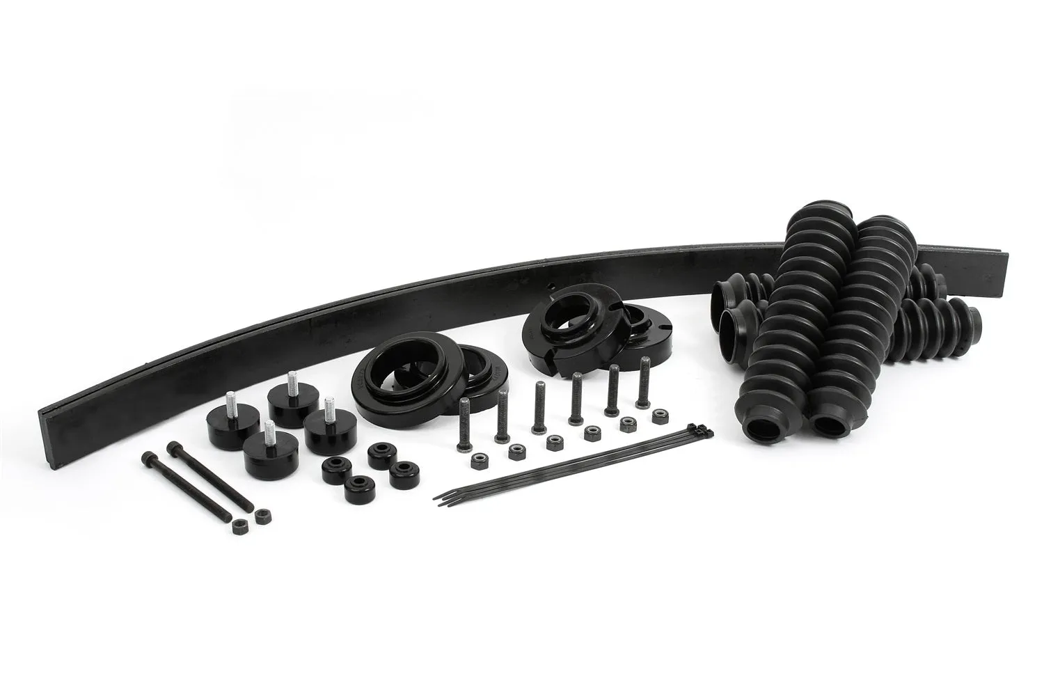 Daystar KT09104BK 96-06 Tundra 2.5 Inch Lift W/Add-A-Leaf Sway Bar Bushings Bump Stops and Shock Boots Daystar