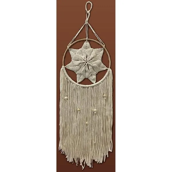 Design Works/Zenbroidery Macrame Wall Hanging Kit 8 inch X24 inch - Natural Star*