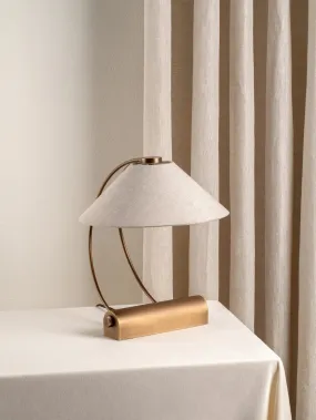 Deska - aged brass and linen task lamp