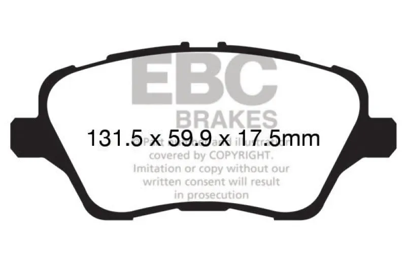 EBC 2017  Ford Fiesta (MK7) Bluestuff Front Brake Pads