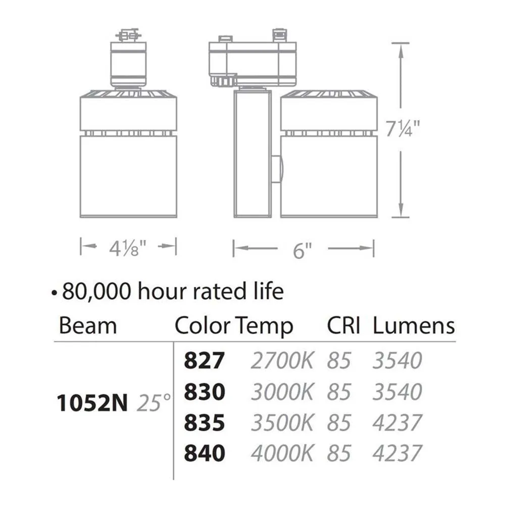 Exterminator II LED 52W Track Head