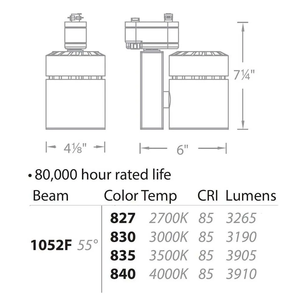 Exterminator II LED 52W Track Head