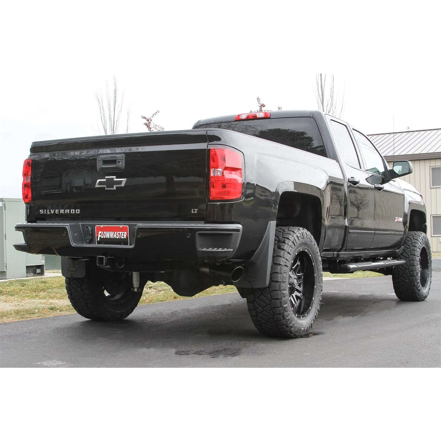 Flowmaster FlowFx Cat-Back Exhaust System - 3 in Diameter - Single Side Exit - 4-1/2 in Black Ceramic Tip - 5.3 L - GM Fullsize Truck 2014-19