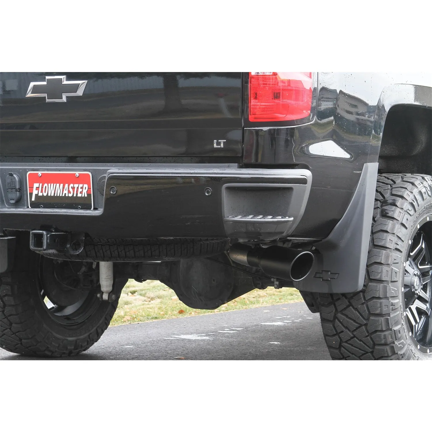 Flowmaster FlowFx Cat-Back Exhaust System - 3 in Diameter - Single Side Exit - 4-1/2 in Black Ceramic Tip - 5.3 L - GM Fullsize Truck 2014-19