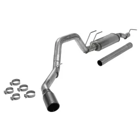 Flowmaster FlowFX Cat-Back Exhaust System - 3.5 in Diameter - Single Side Exit - 5 in Black Ceramic Tip - Stainless - Ford Fullsize Truck 2017-21