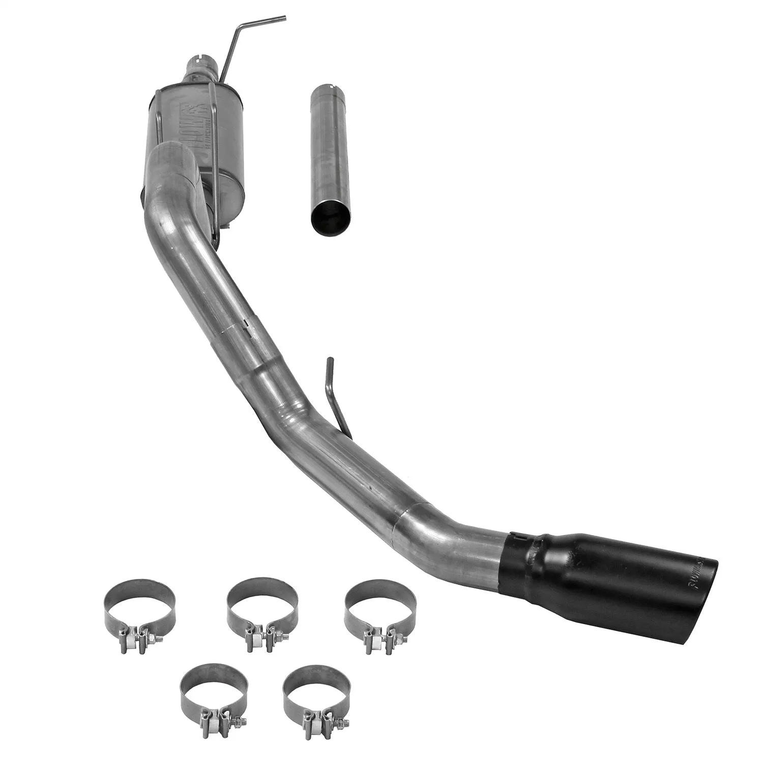 Flowmaster FlowFX Cat-Back Exhaust System - 3.5 in Diameter - Single Side Exit - 5 in Black Ceramic Tip - Stainless - Ford Fullsize Truck 2017-21